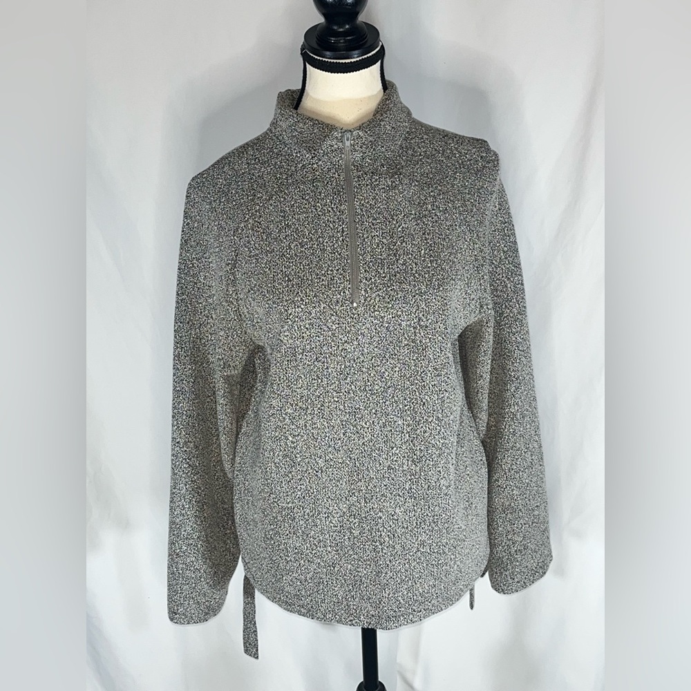 ENDA New York Speckled Funnel Neck 1/4 Zip Pullover Sweater